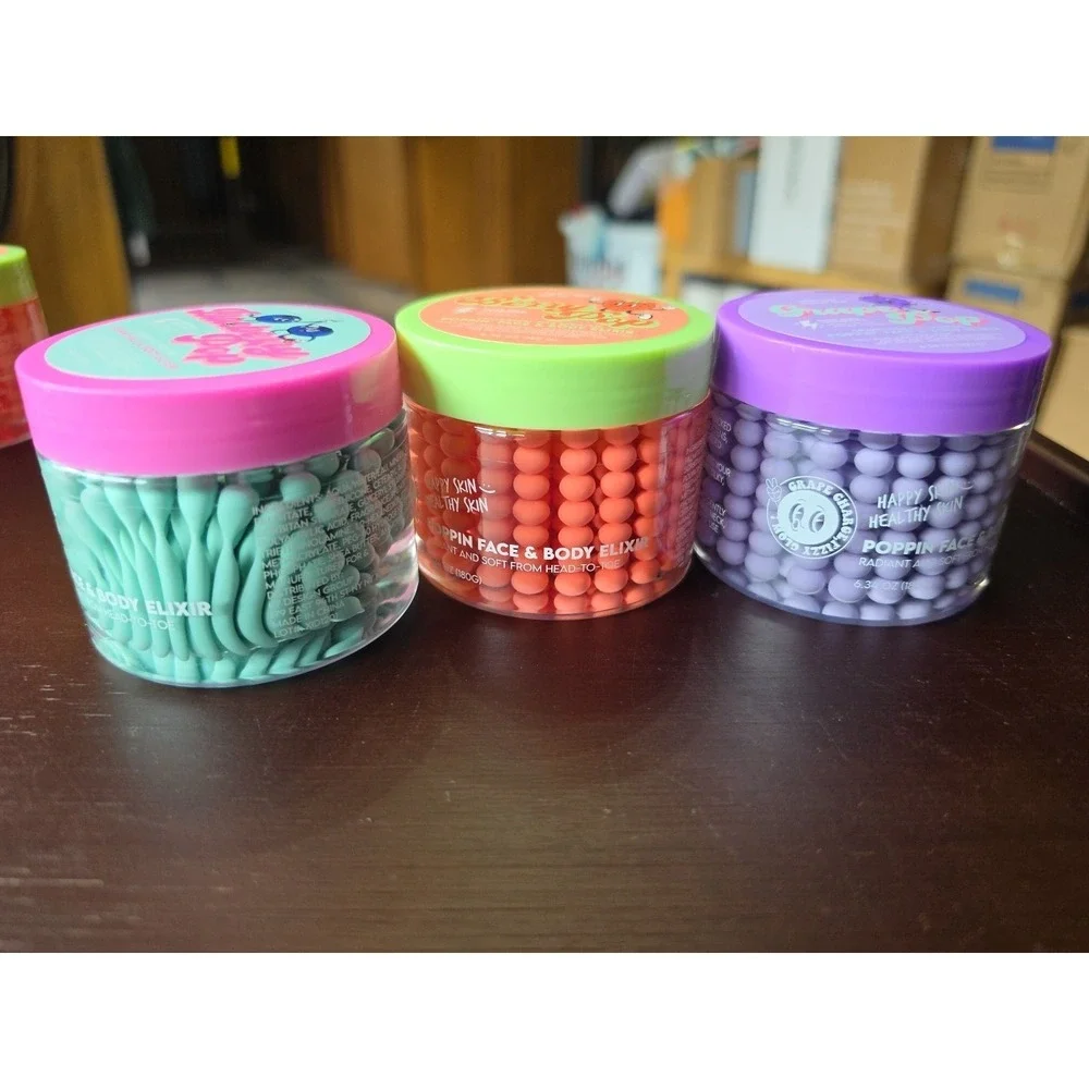 NEW-Happy Skin‎ Healthy Skin  SET Of 3 Poppin' Face & Body Elixir